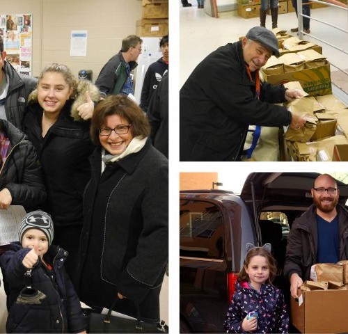 Volunteers deliver a special package of meals to Holocaust survivors before the winter weather hits.